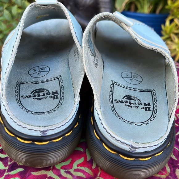 🏴󠁧󠁢󠁥󠁮󠁧󠁿 Dr. Martens Daisy MIE Blue Opal Chunky Platform Slides UK 5 - Picture 15 of 17